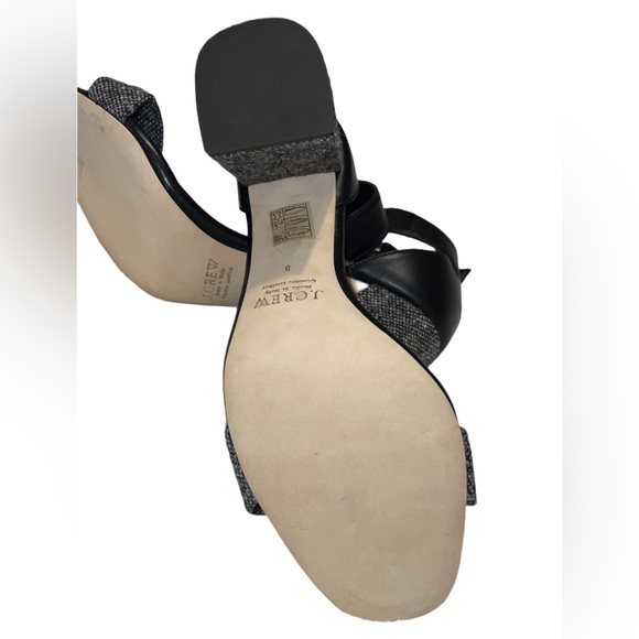 J. Crew Collection Women’s Jeweled Tweed Ankle Strap Block Heel Sandals NWT - Picture 6 of 10